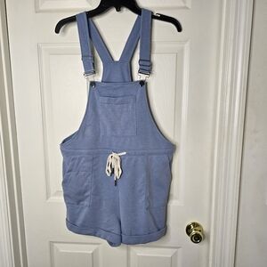 Lavender shorts‎ overalls knit Anrabess womens S drawstring waist